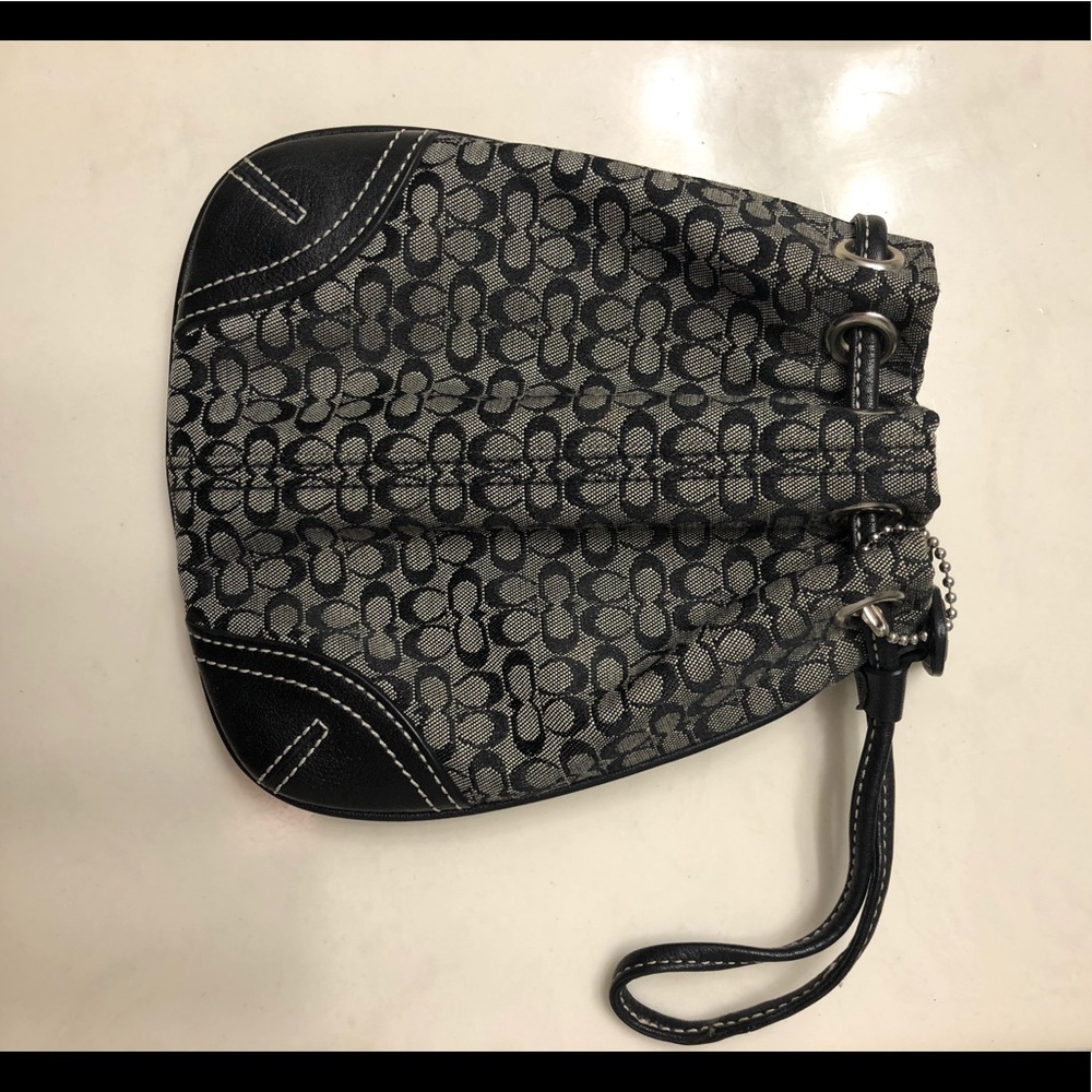 Authentic Coach mini drawstring bag